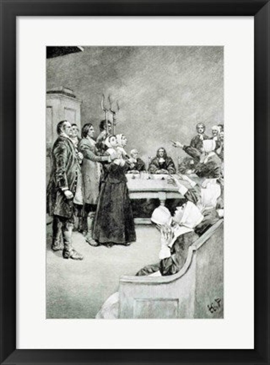 Framed Art The Trial of a Witch by Howard Pyle Wall Decor 18x24 Artwork
